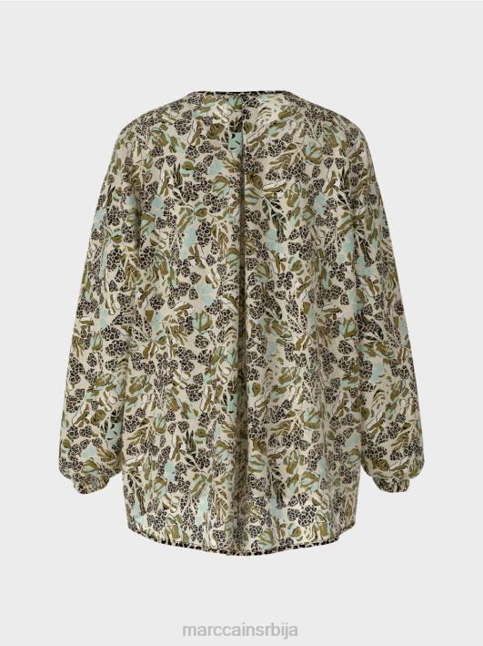 Врх у стилу блузе од вискозног крепа Marc Cain D688981 мекани светларник одећу