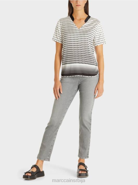 блуза кошуља са мешавином узорака Marc Cain D688994 нова чиста ружичаста одећу