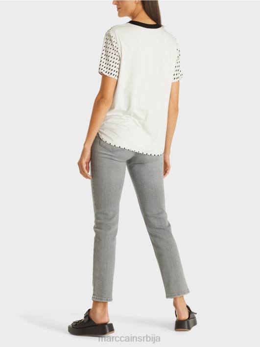 блуза кошуља са мешавином узорака Marc Cain D688994 нова чиста ружичаста одећу