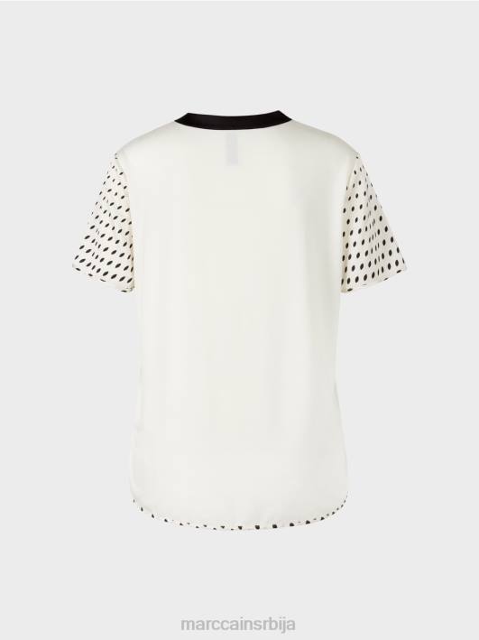 блуза кошуља са мешавином узорака Marc Cain D688994 нова чиста ружичаста одећу