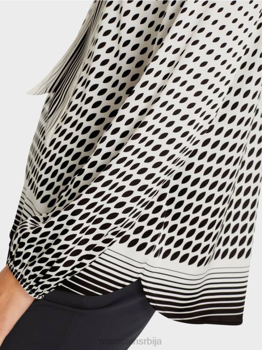 блуза са мешавином узорака Marc Cain D688996 нова чиста ружичаста одећу