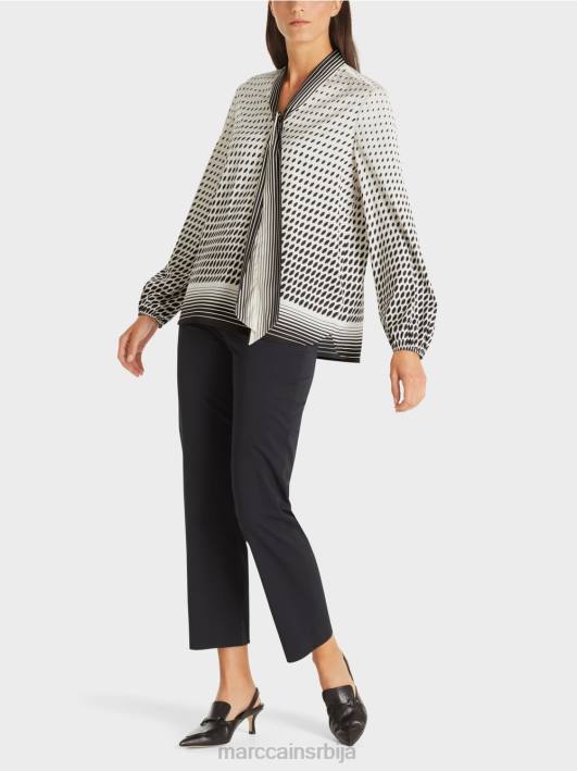 блуза са мешавином узорака Marc Cain D688996 нова чиста ружичаста одећу