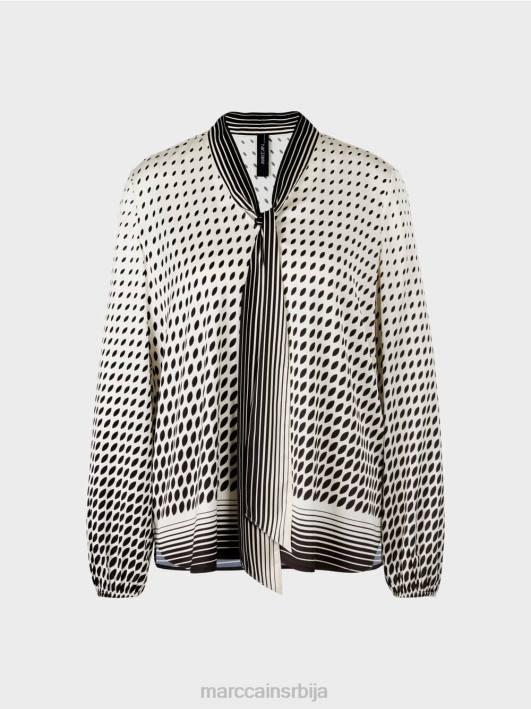 блуза са мешавином узорака Marc Cain D688996 нова чиста ружичаста одећу