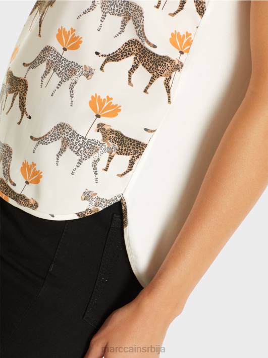 блуза кошуља са леопардима Marc Cain D688998 нова снежна бела одећу