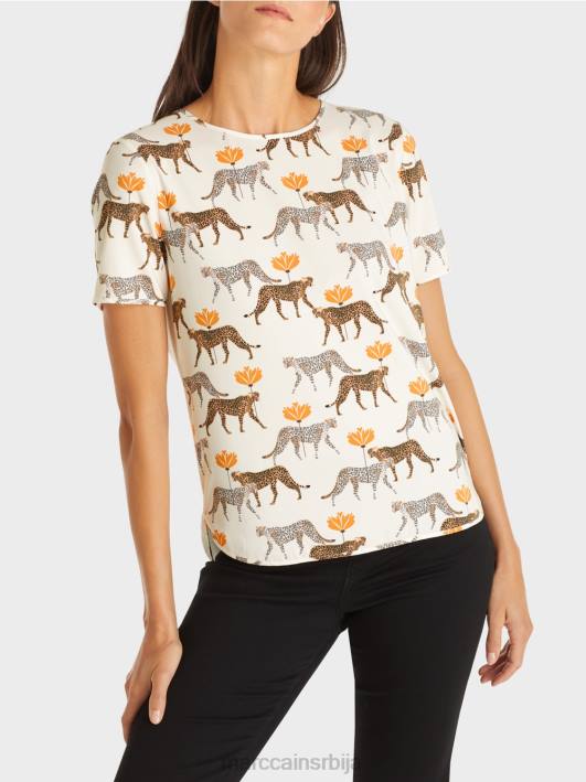 блуза кошуља са леопардима Marc Cain D688998 нова снежна бела одећу