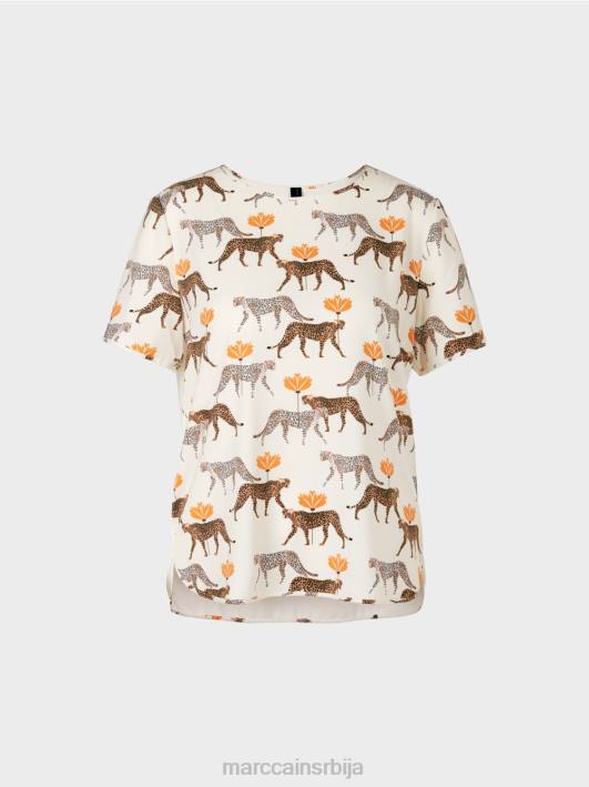 блуза кошуља са леопардима Marc Cain D688998 нова снежна бела одећу