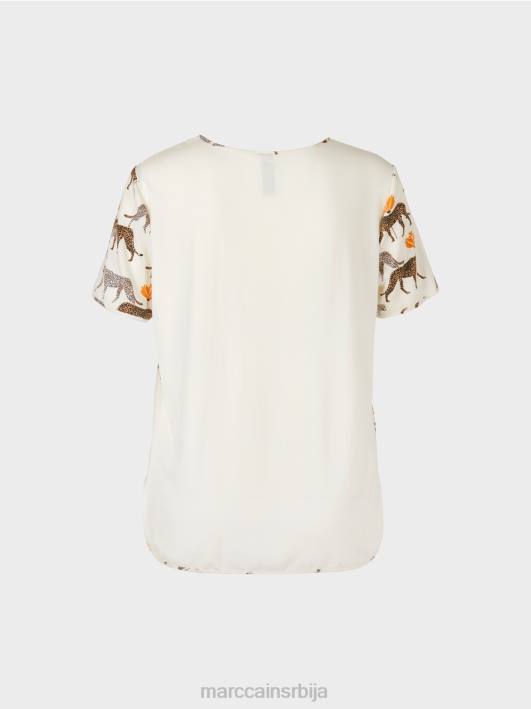 блуза кошуља са леопардима Marc Cain D688998 нова снежна бела одећу