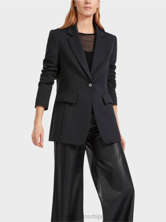 припијени блејзер са украсним џеповима Marc Cain D688154 црн одећу