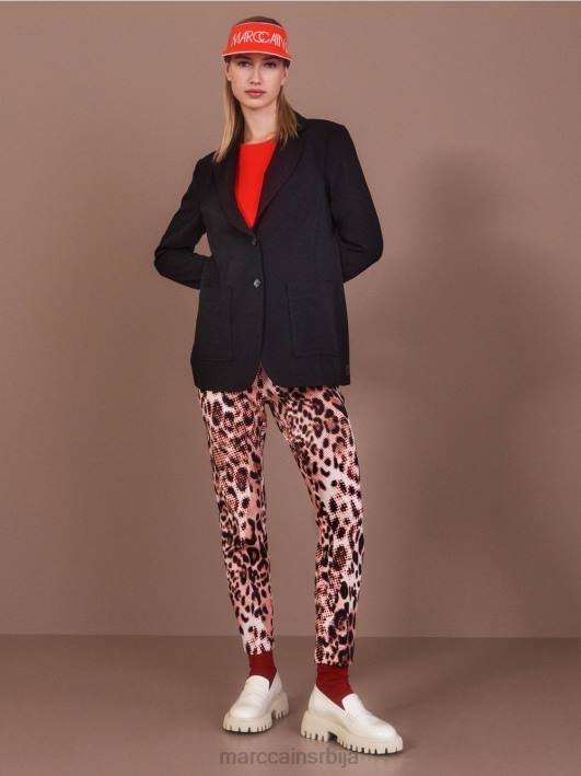 кројени блејзер Marc Cain D688158 црн одећу