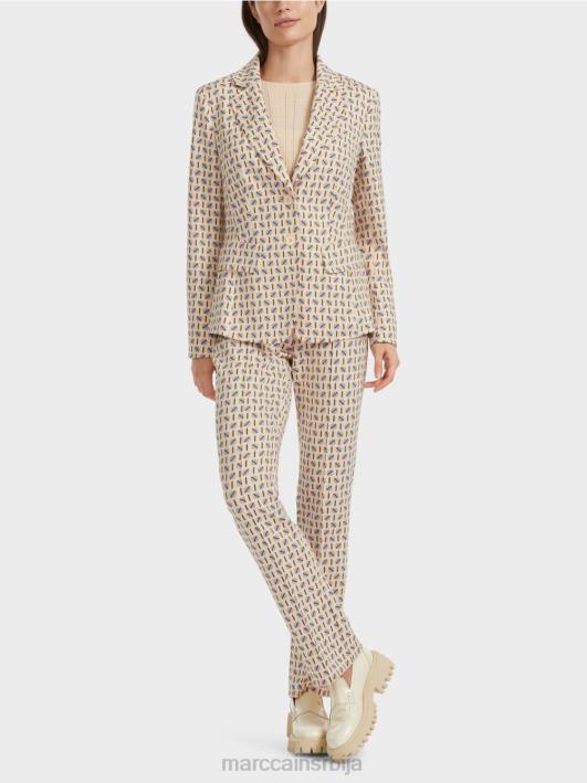 графички дизајн блејзер Marc Cain D688161 тамна крема одећу