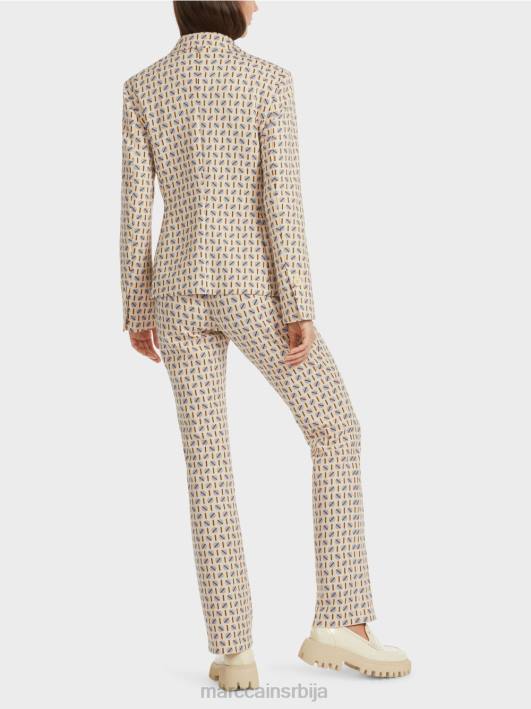 графички дизајн блејзер Marc Cain D688161 тамна крема одећу