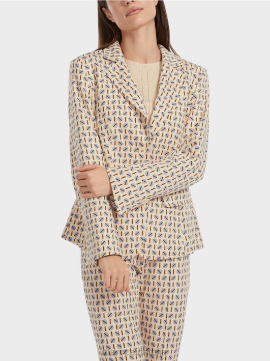 графички дизајн блејзер Marc Cain D688161 тамна крема одећу