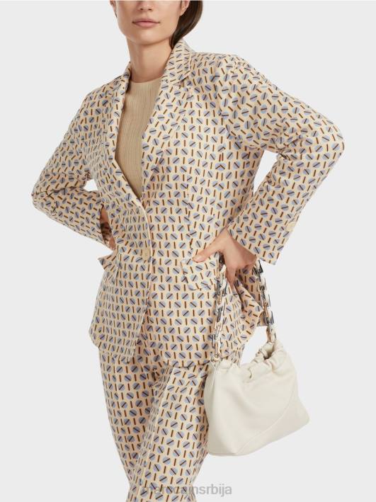 графички дизајн блејзер Marc Cain D688161 тамна крема одећу