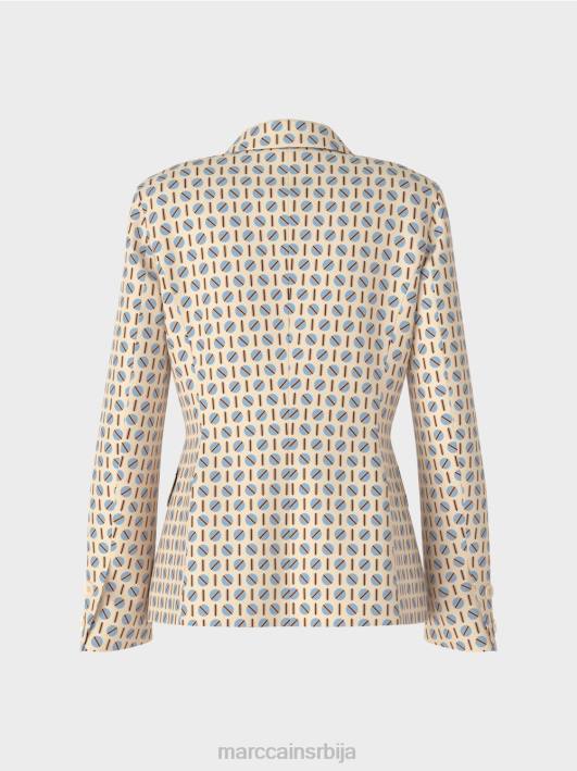 графички дизајн блејзер Marc Cain D688161 тамна крема одећу