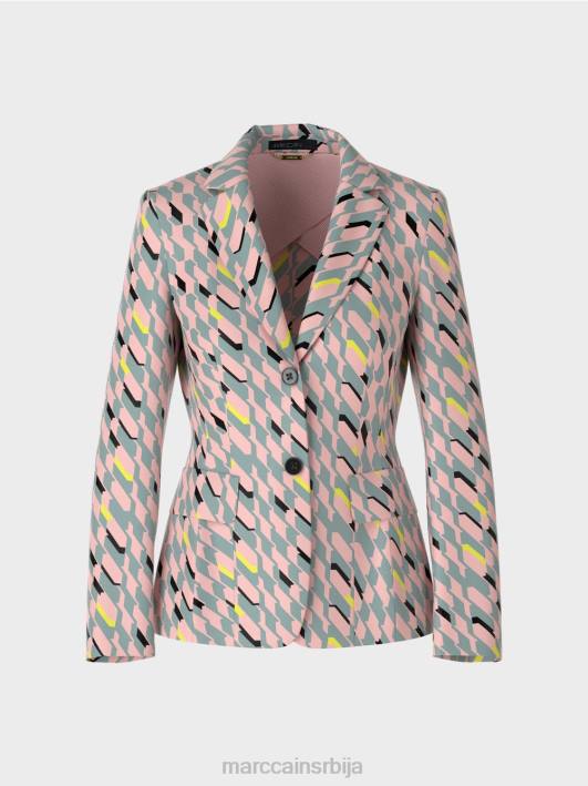 графички дизајн блејзер Marc Cain D688170 тамно небо плаво одећу