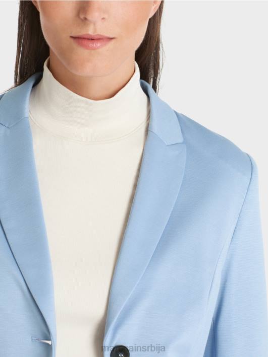 прилепљен блејзер са уским ревером Marc Cain D688174 тамно летње небо одећу