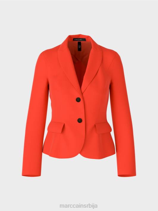 прилепљен блејзер са уским ревером Marc Cain D688177 цампари одећу