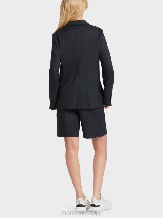 блејзер са платном који грли фигуру Marc Cain D688179 поноћно плава одећу