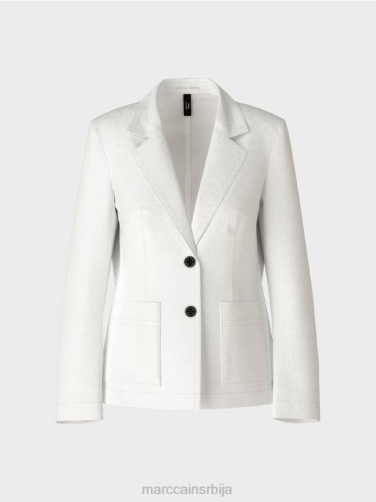 блејзер са платном који грли фигуру Marc Cain D688183 бео одећу