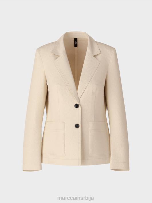 блејзер са платном који грли фигуру Marc Cain D688184 меког платна одећу