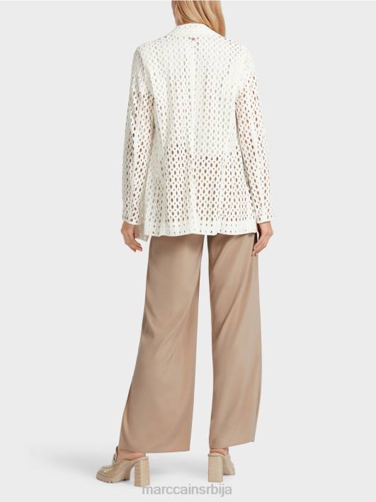 блејзер са перфорираним узорком Marc Cain D688189 прљаво бело одећу