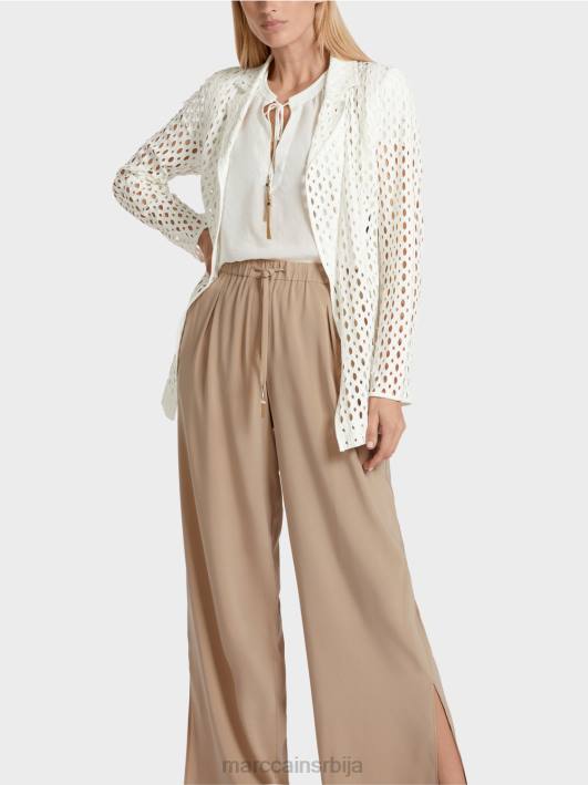 блејзер са перфорираним узорком Marc Cain D688189 прљаво бело одећу