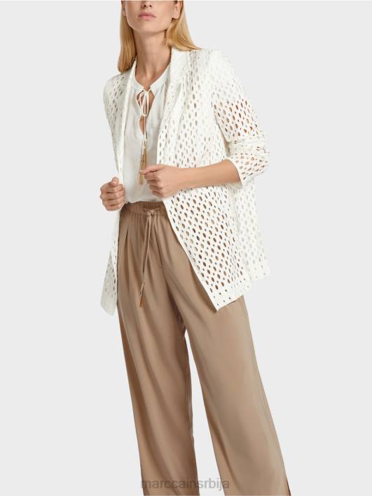 блејзер са перфорираним узорком Marc Cain D688189 прљаво бело одећу