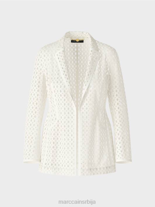 блејзер са перфорираним узорком Marc Cain D688189 прљаво бело одећу
