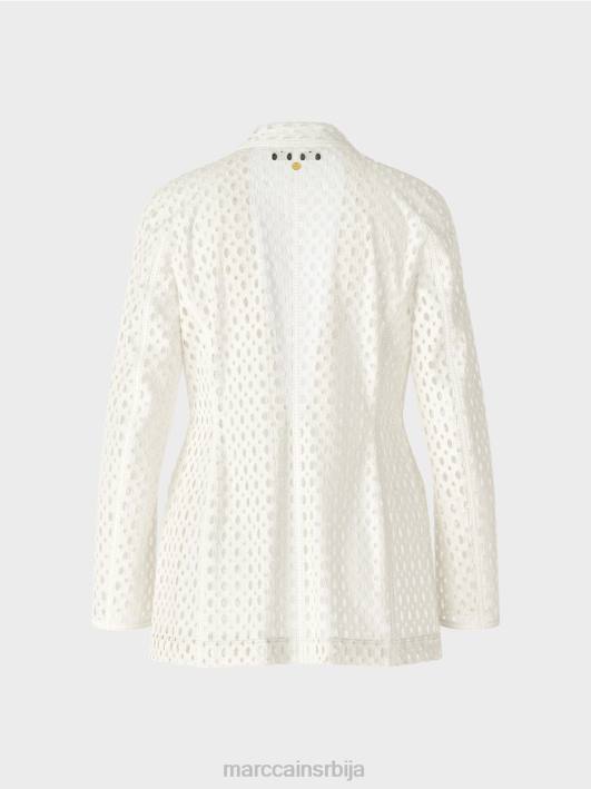 блејзер са перфорираним узорком Marc Cain D688189 прљаво бело одећу