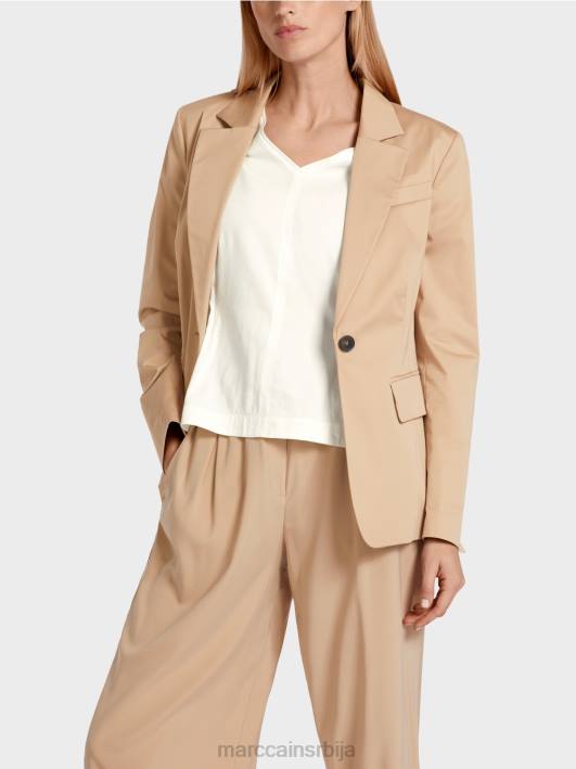 подстављени памучни блејзер Marc Cain D688191 дубок песак одећу