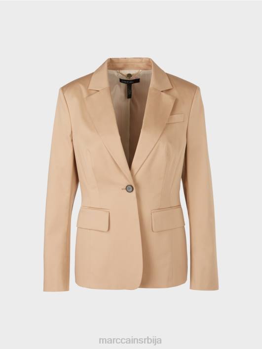подстављени памучни блејзер Marc Cain D688191 дубок песак одећу
