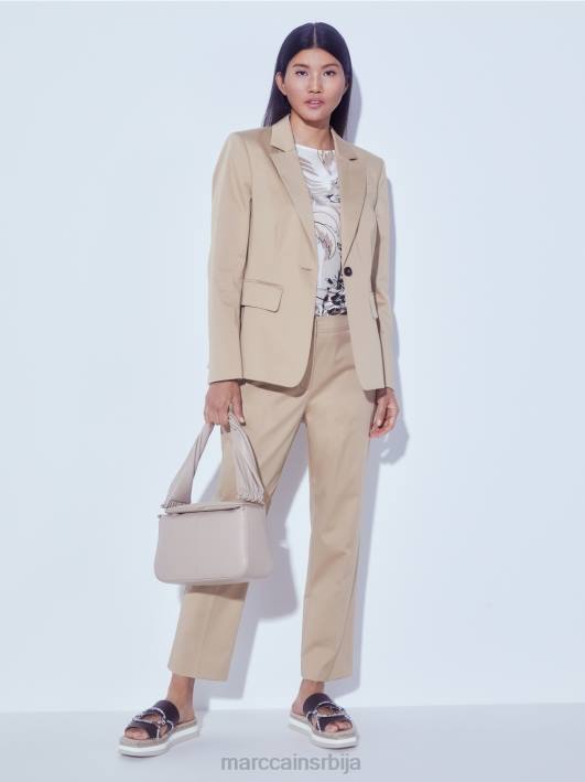 подстављени памучни блејзер Marc Cain D688191 дубок песак одећу