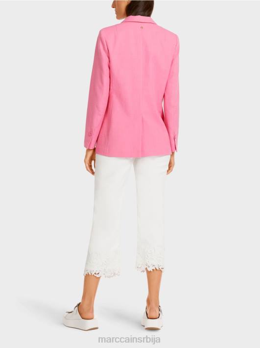 блејзер у ланеном изгледу Marc Cain D688196 светло розе одећу