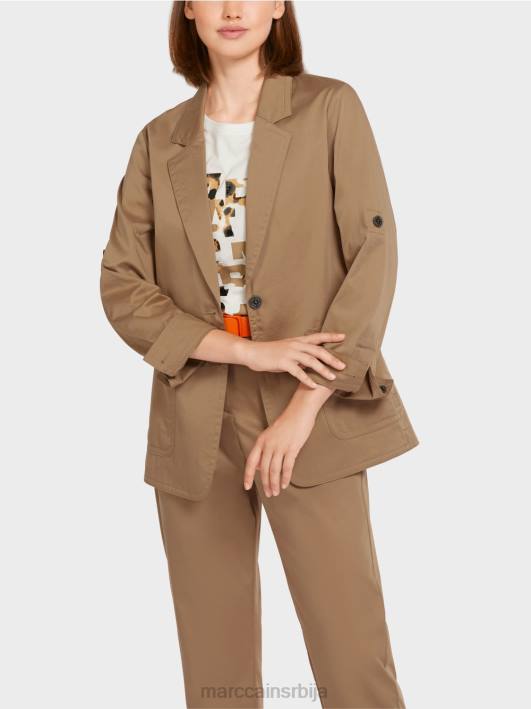 блејзер са језичком на рукаву Marc Cain D688198 лагана кафа одећу