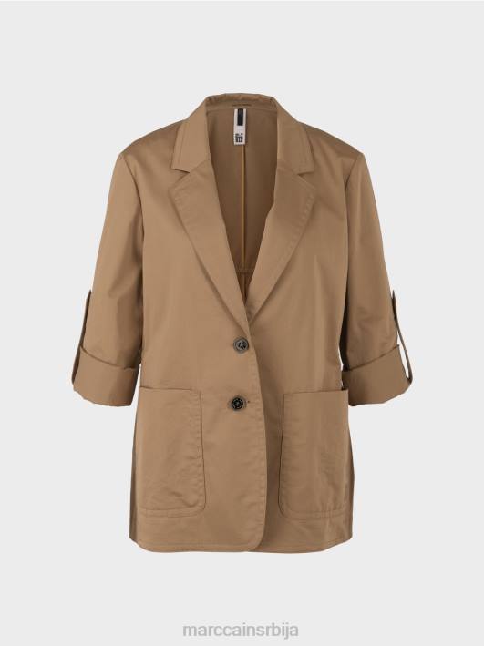 блејзер са језичком на рукаву Marc Cain D688198 лагана кафа одећу