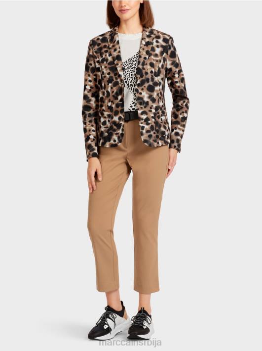 блејзер у леопард дизајну Marc Cain D688199 лагана кафа одећу