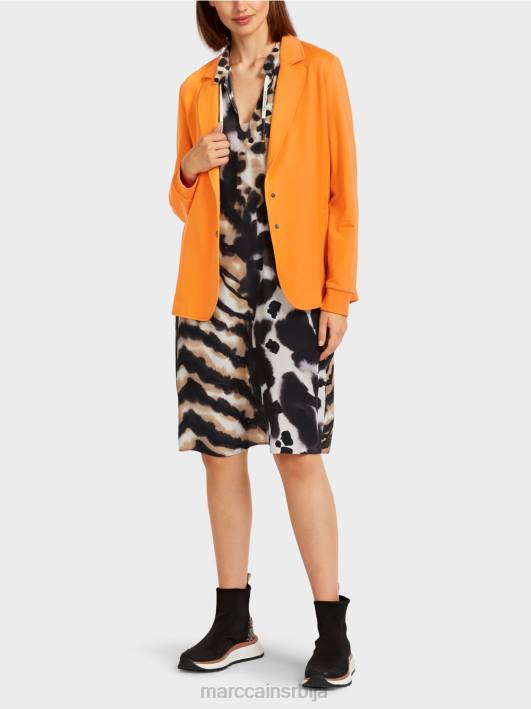 спортски блејзер са ребрастим плетеним манжетнама Marc Cain D688201 светло наранџаста одећу