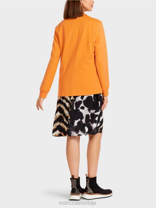 спортски блејзер са ребрастим плетеним манжетнама Marc Cain D688201 светло наранџаста одећу