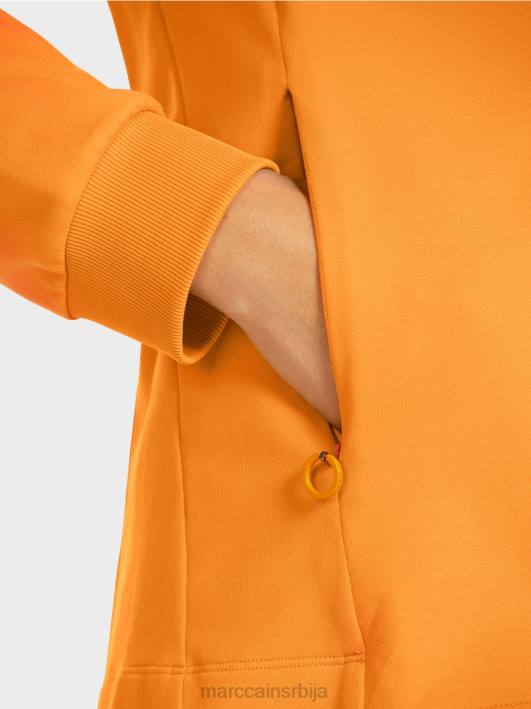спортски блејзер са ребрастим плетеним манжетнама Marc Cain D688201 светло наранџаста одећу