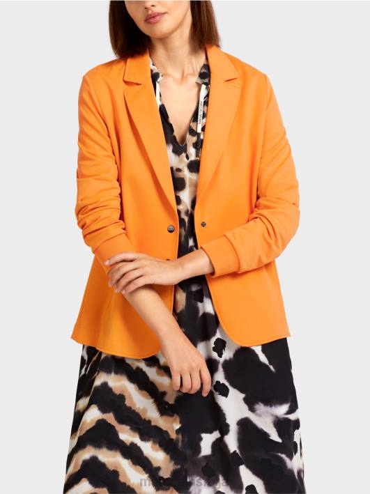 спортски блејзер са ребрастим плетеним манжетнама Marc Cain D688201 светло наранџаста одећу