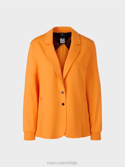 спортски блејзер са ребрастим плетеним манжетнама Marc Cain D688201 светло наранџаста одећу