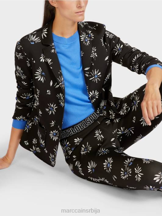 блејзер са дезеном Marc Cain D688202 црн одећу