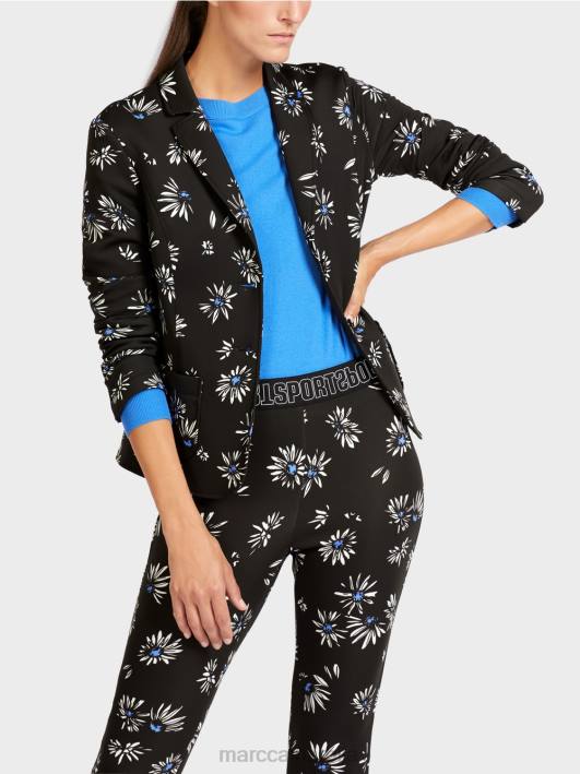 блејзер са дезеном Marc Cain D688202 црн одећу