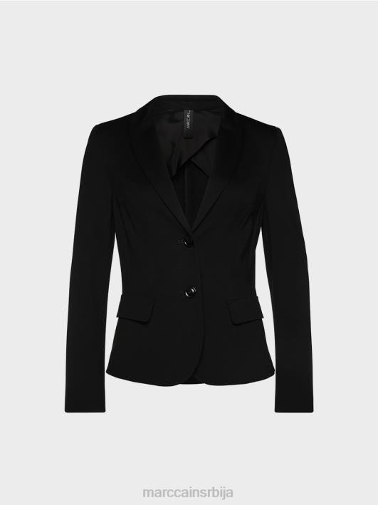 лагани блејзер у фином дресу Marc Cain D688214 црн одећу