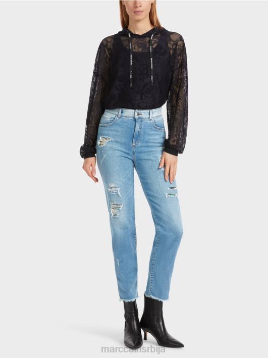 фили фармерке са уништеним ефектима Marc Cain D688748 винтаге плава одећу