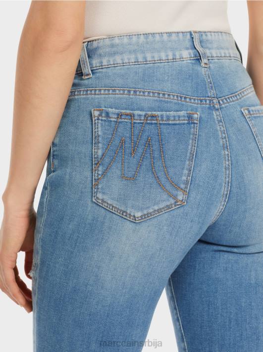 фармерке силаа са пет џепова са употребљеним ефектима Marc Cain D688750 винтаге плава одећу