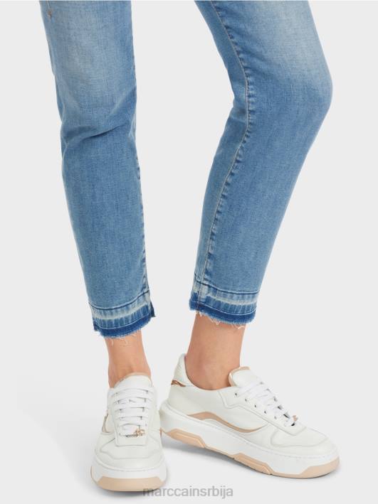 фармерке силаа са пет џепова са употребљеним ефектима Marc Cain D688750 винтаге плава одећу