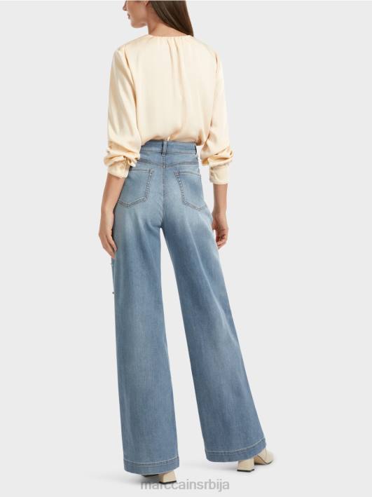 Варри фармерке извезене бисерима Marc Cain D688756 винтаге плава одећу