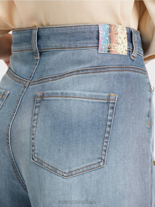 Варри фармерке извезене бисерима Marc Cain D688756 винтаге плава одећу