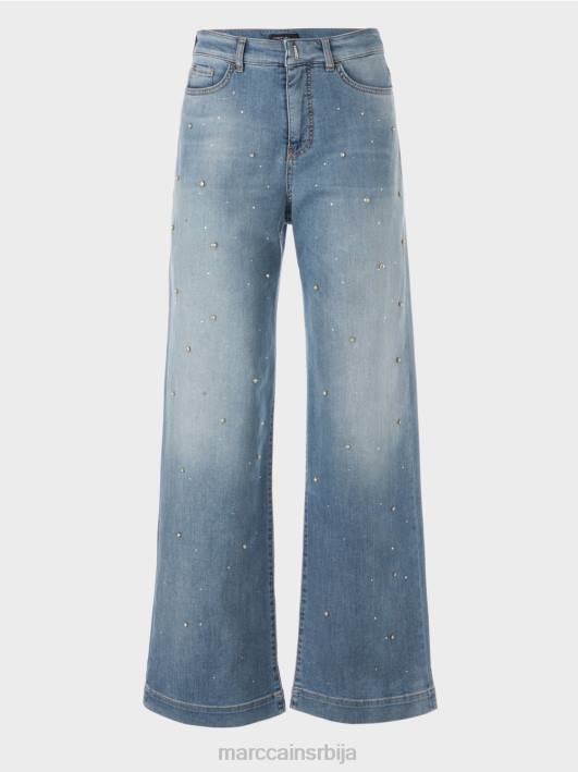 Варри фармерке извезене бисерима Marc Cain D688756 винтаге плава одећу